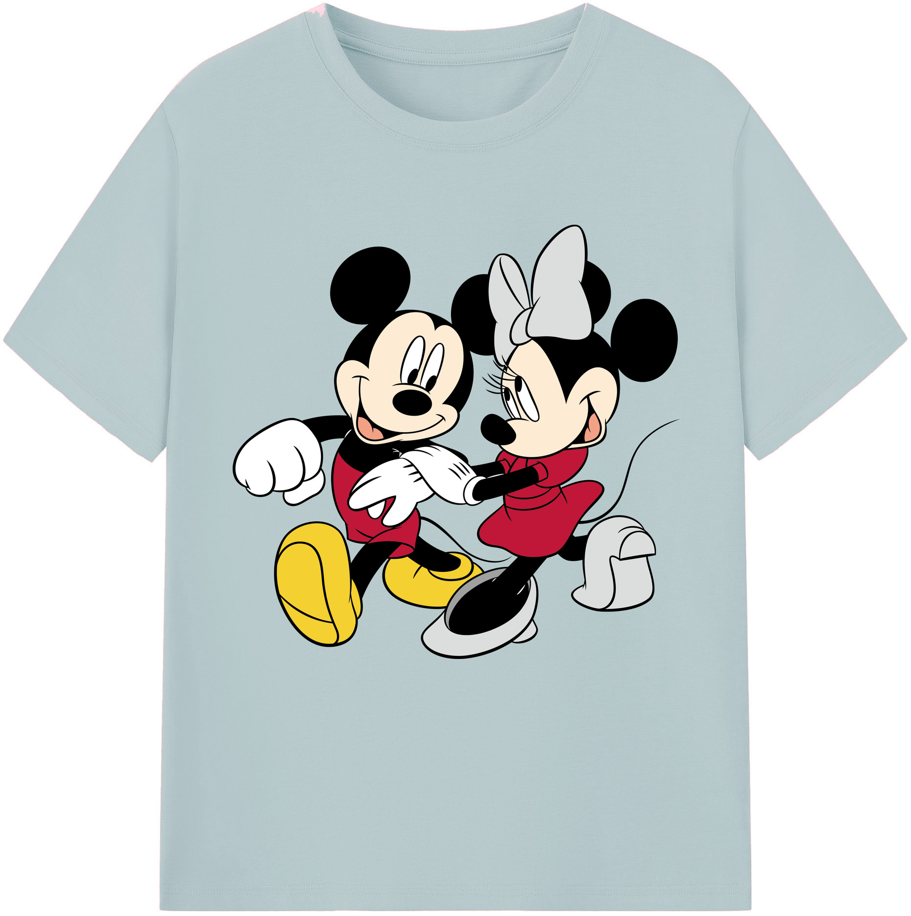 （画像用） ミッキーマウス Mickey Mouse 綿100％半袖Tシャツ（フロントプリント）